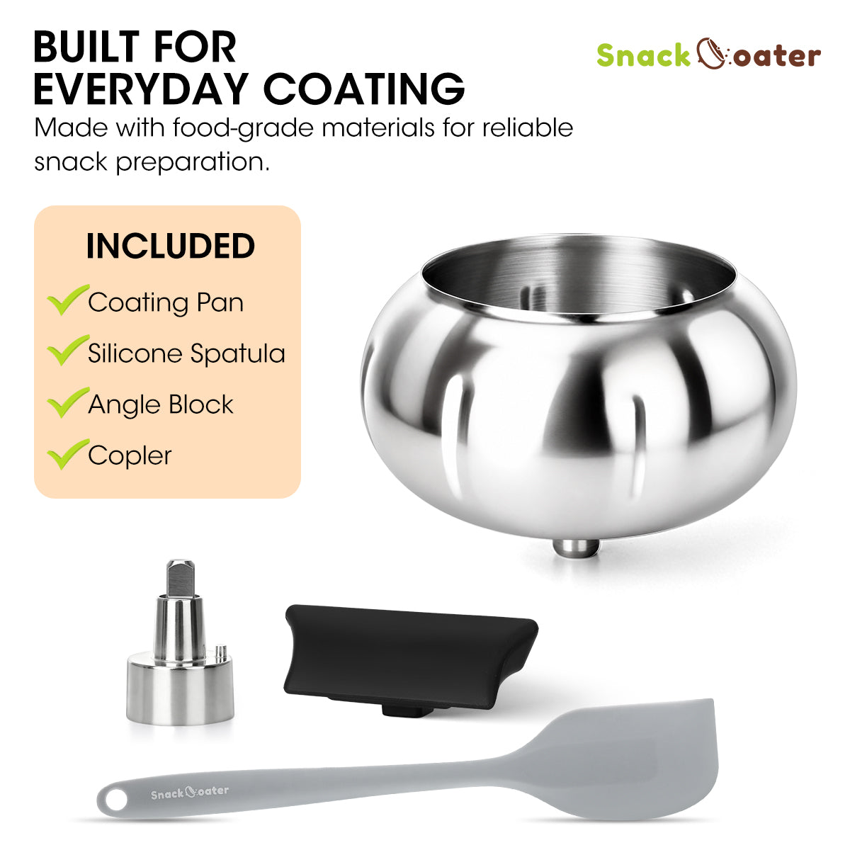 SNACKCOATER MINI Compatible with KitchenAid Tilt-Head Stand Mixer 4.5-5QT