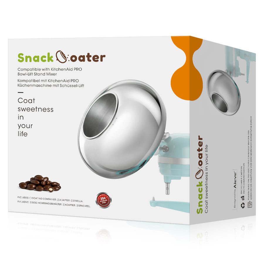 Snack Coater Coating Pan Attachment Pro For Bowl-Lift Stand Mixers