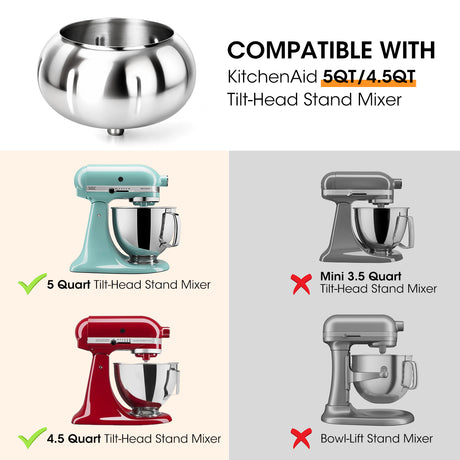 SNACKCOATER MINI Compatible with KitchenAid Tilt-Head Stand Mixer 4.5-5QT